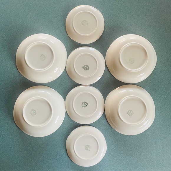 PADEN CITY POTTERY Vintage 8-Piece Bowl, Plate Set - Picture 2 of 16